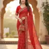 Karwachauth Georgette Bandhani Printed Fancy Saree Collection