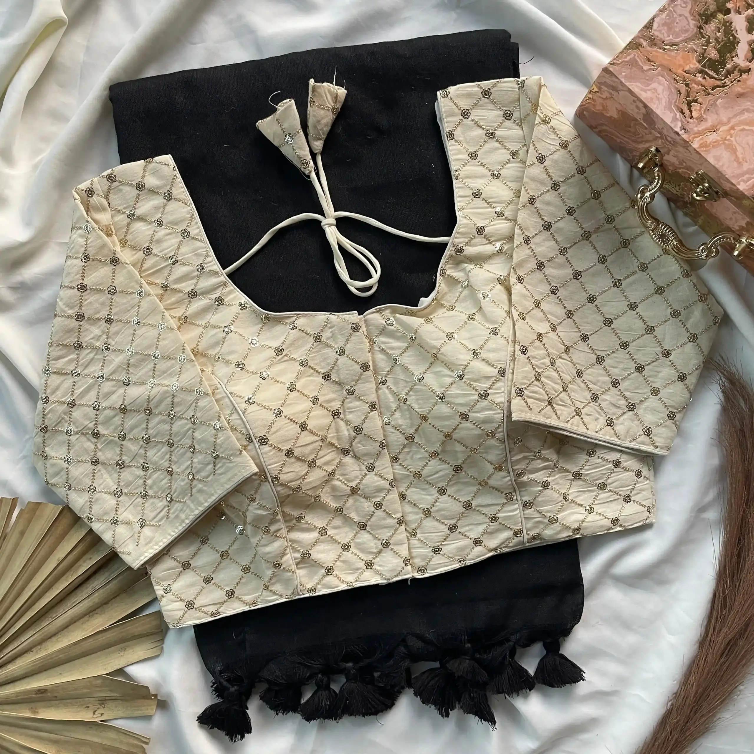 Khadi Work Vol 1 Cotton Saree with Designer Blouse