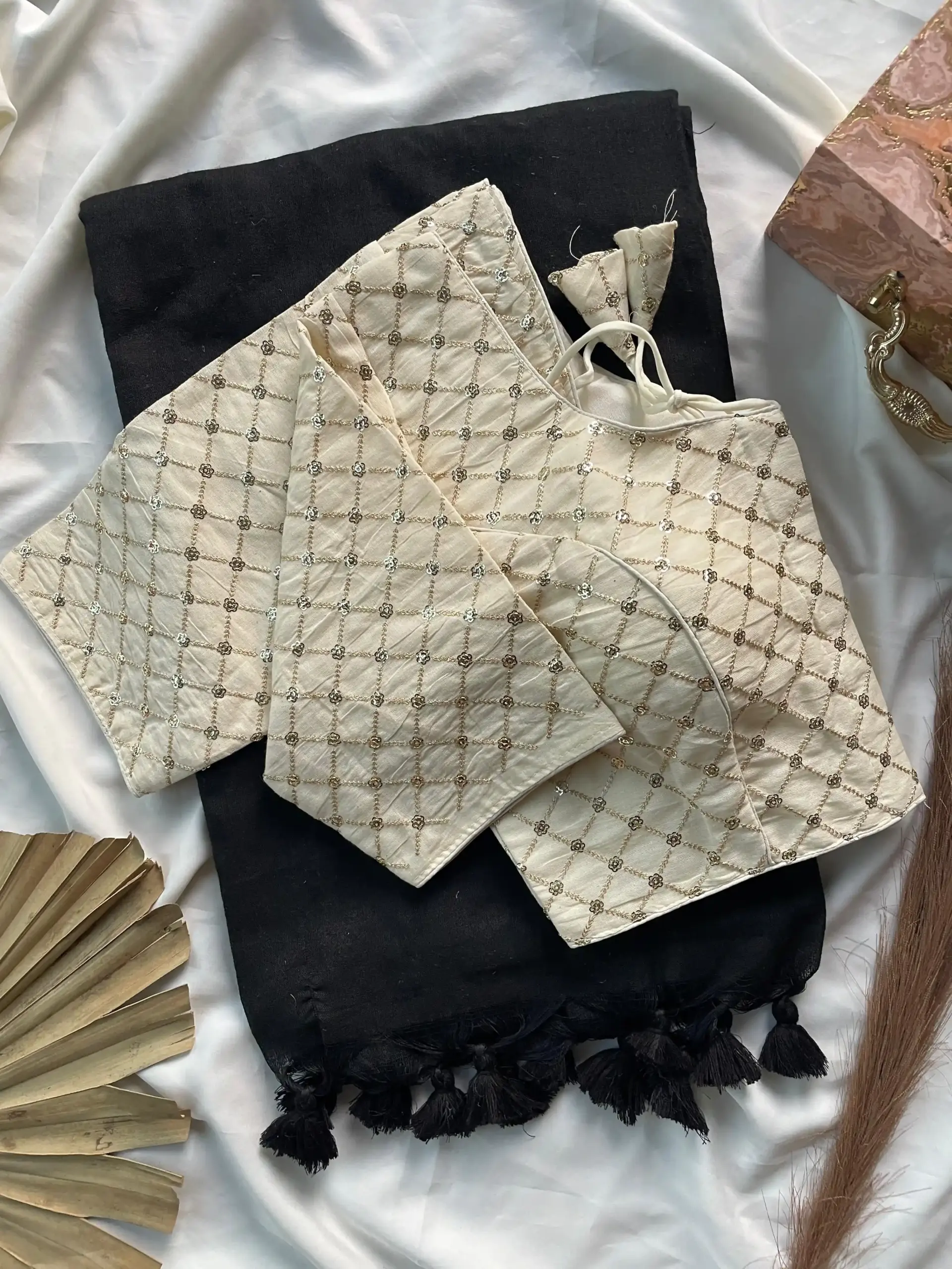 Khadi Work Vol 1 Cotton Saree with Designer Blouse