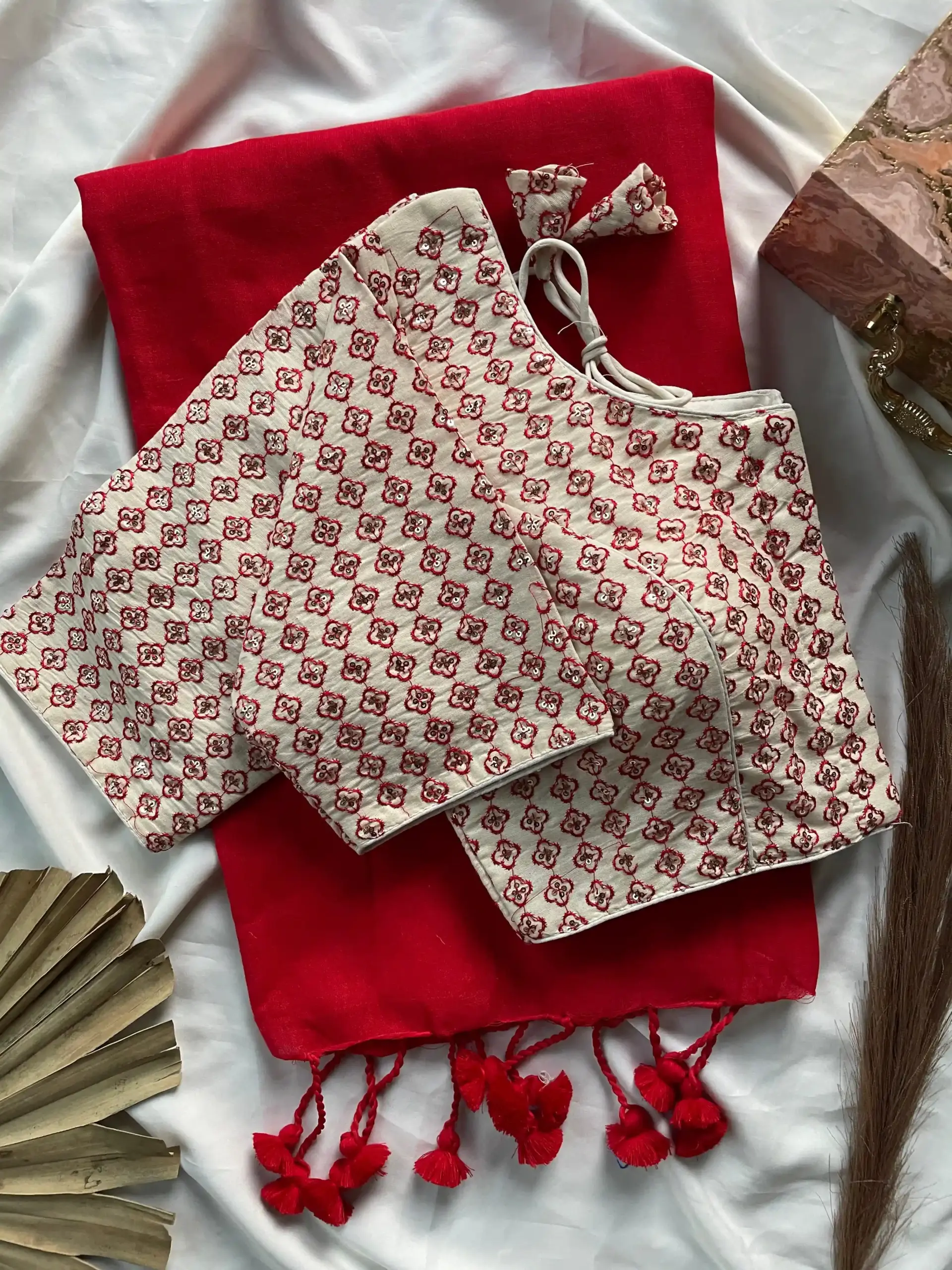 Khadi Work Vol 1 Cotton Saree with Designer Blouse