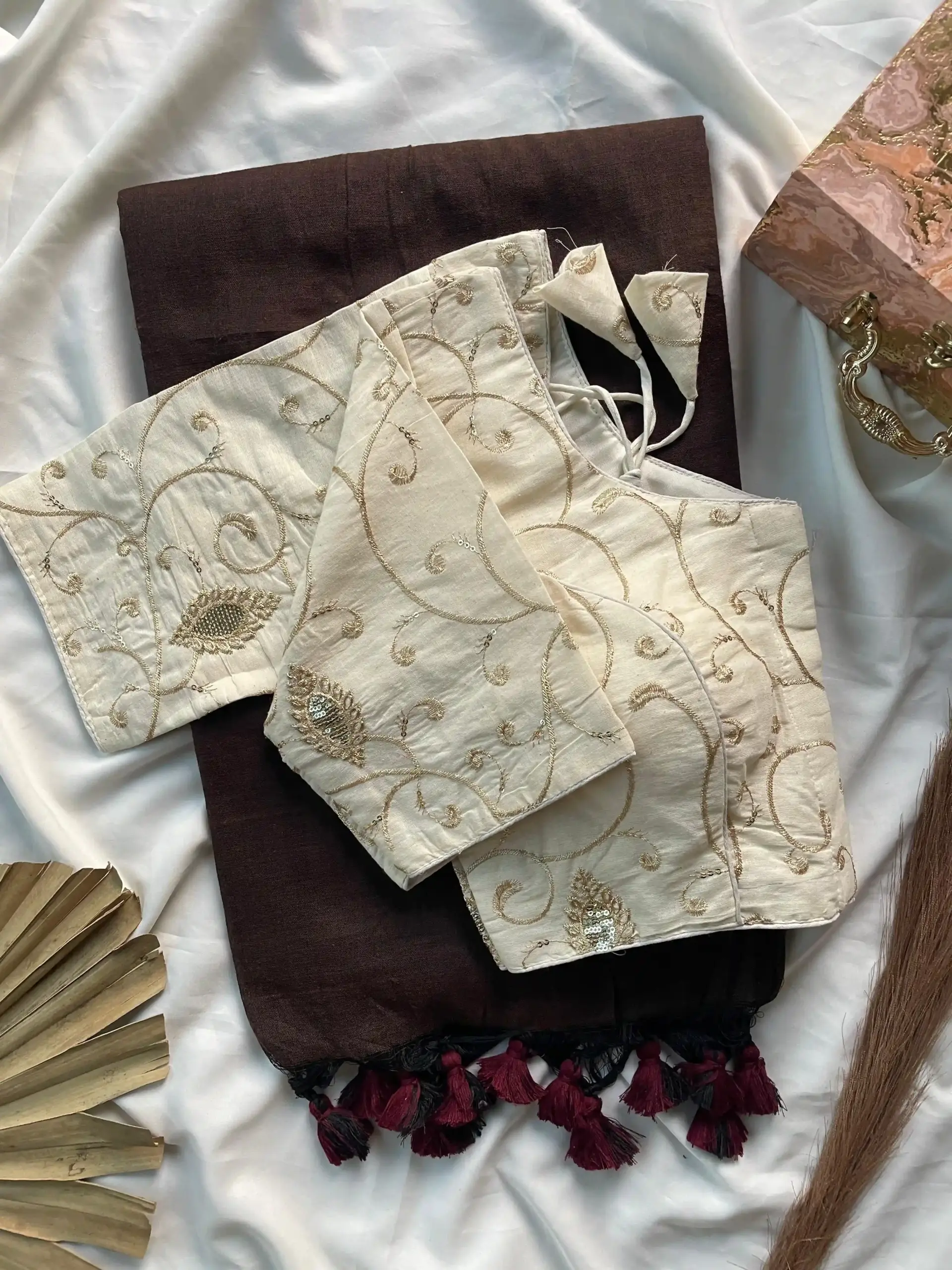 Khadi Work Vol 1 Cotton Saree with Designer Blouse