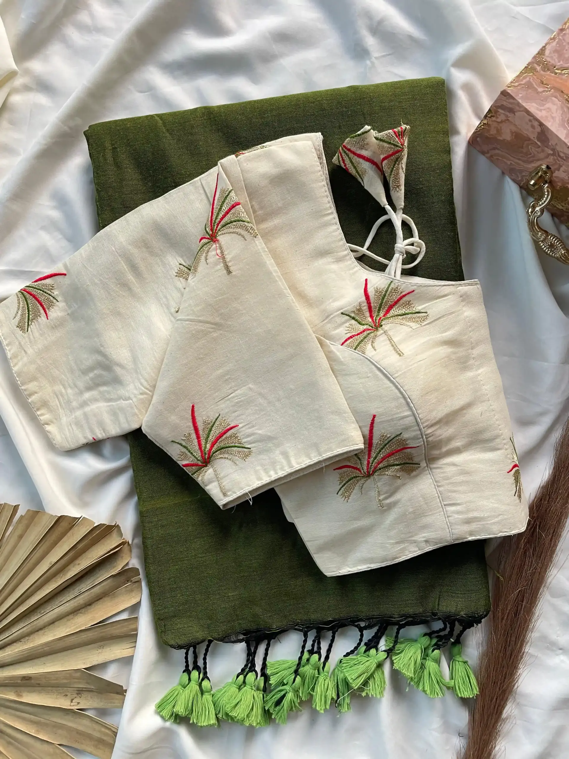 Khadi Work Vol 1 Cotton Saree with Designer Blouse