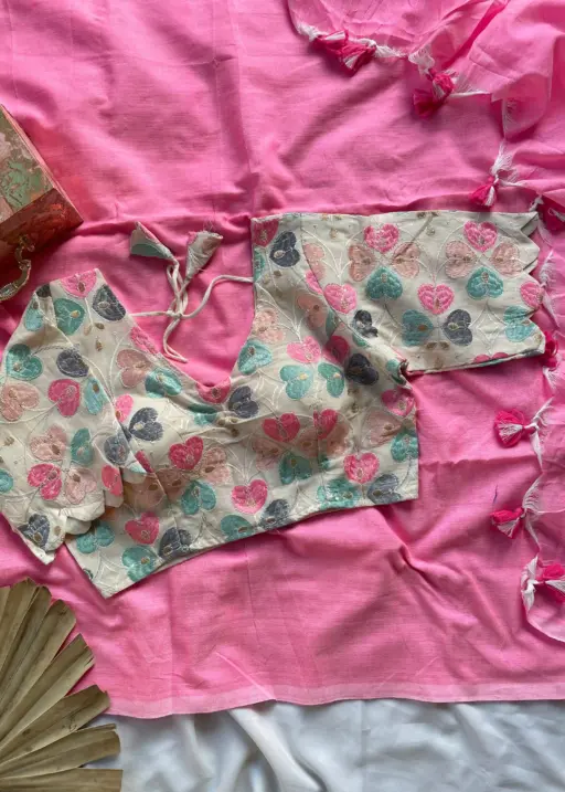 Khadi Work Vol 3 Cotton Saree Designer with Work Blouse Collection