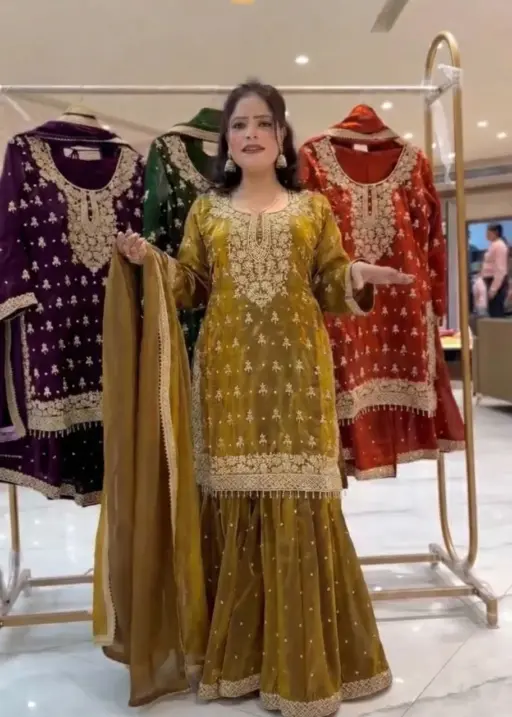 Rama Export Code -1055 Pure GMY SILK Wholesale Readymade Pakistani Suit Collection