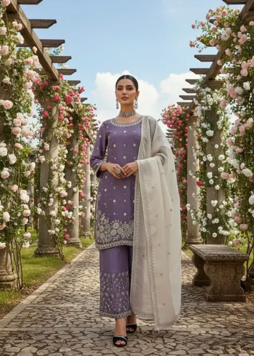 Rama Export Code -1549-C Heavy GMY SILK Wholesale Readymade Pakistani Suit Collection