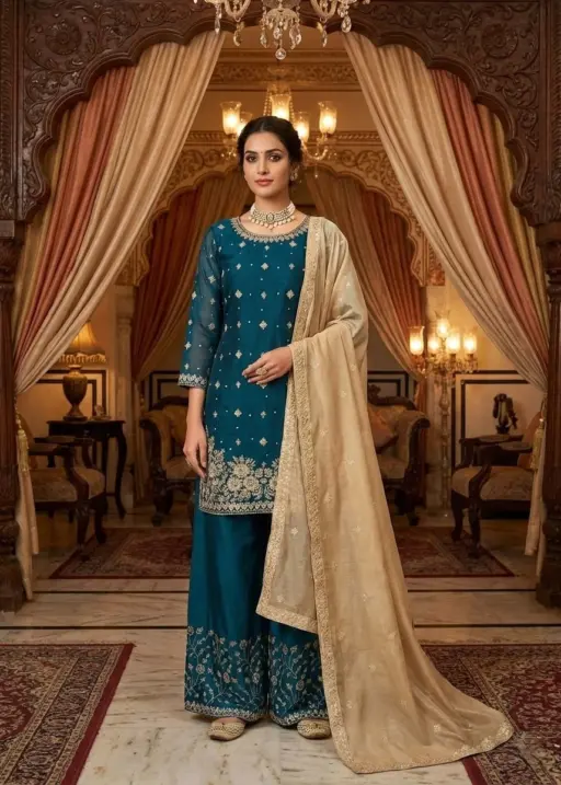 Rama Export Code -1549-D Heavy GMY SILK Wholesale Readymade Pakistani Suit Collection