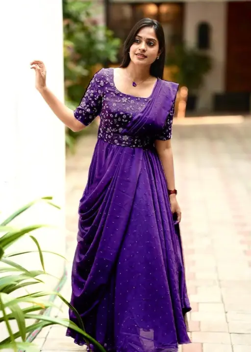 Rama Export Code 207-B Georgette Wholesale Gown with Dupatta & Belt Collection