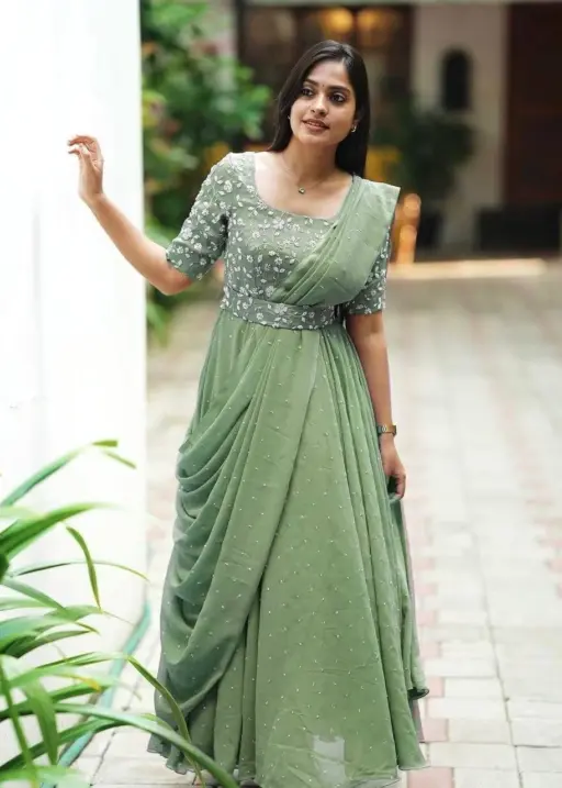 Rama Export Code 207-D Georgette Wholesale Gown with Dupatta & Belt Collection