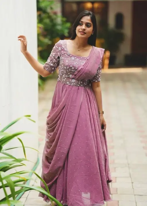 Rama Export Code 207-E Georgette Wholesale Gown with Dupatta & Belt Collection