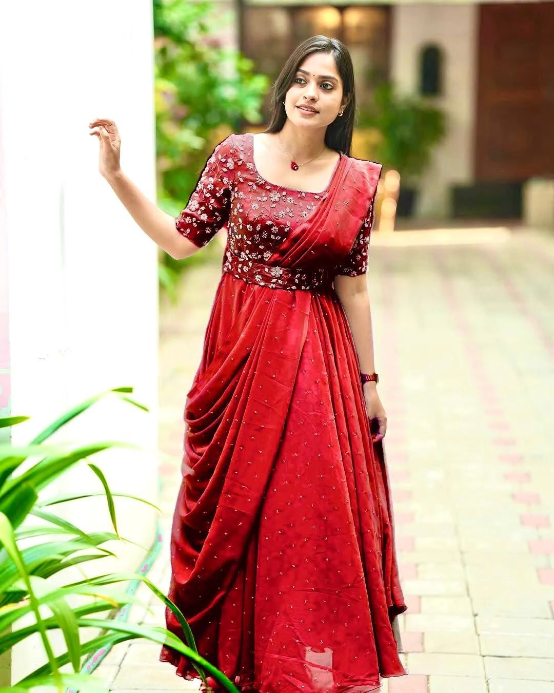 Rama Export Code 207-F Georgette Wholesale Gown with Dupatta & Belt Collection