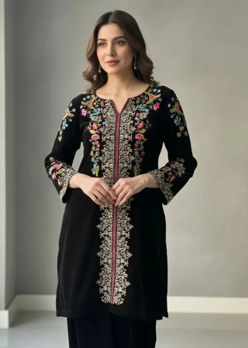 Rama Export Code - 426 Velvet Wholesale Designer Winter Co-Ord Set Collection
