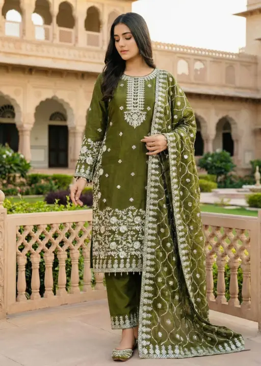Rama Export Code-5320 Pure GMY SILK Wholesale Readymade Pakistani Suit Collection