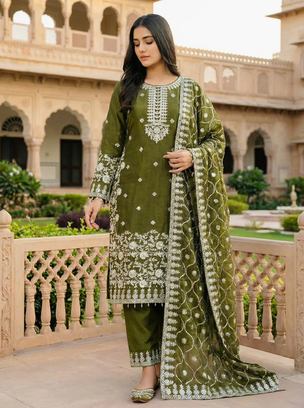 Rama Export Code-5320 Pure GMY SILK Wholesale Readymade Pakistani Suit Collection