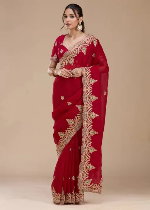 Rama Export Radha 813-B Premium Fandy Satin Wholesale Designer Sarees Collection