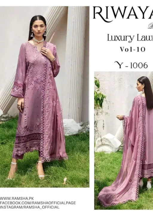 Ramsha Riwayat Luxury Lawn Collection Vol 10