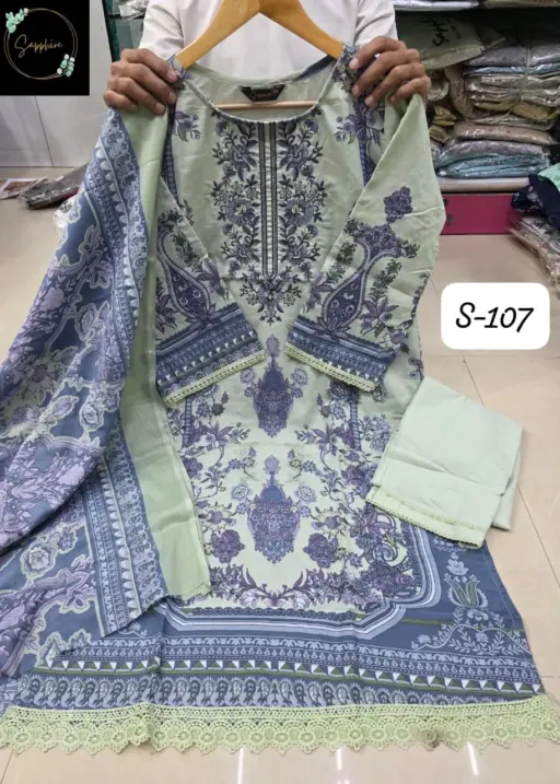 Sapphire S-107 Same Lawn Wholesale Readymade Pakistani Suit Collection