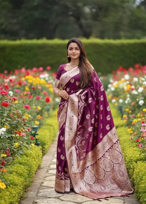 Vt 6078 T Banarasi Silk Zari Weaving Fancy Saree Collection