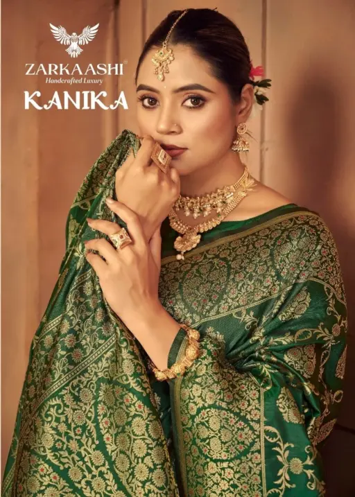 Zarkaashi Kanika Katan Silk Festival Wear Saree Collection