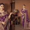 Zarkaashi Kanimoli Banarasi Katan Festival Wear Saree Collection