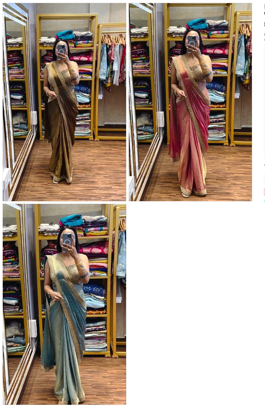 Bt 7137 Satin Sequence Ready to Wear Fancy Saree