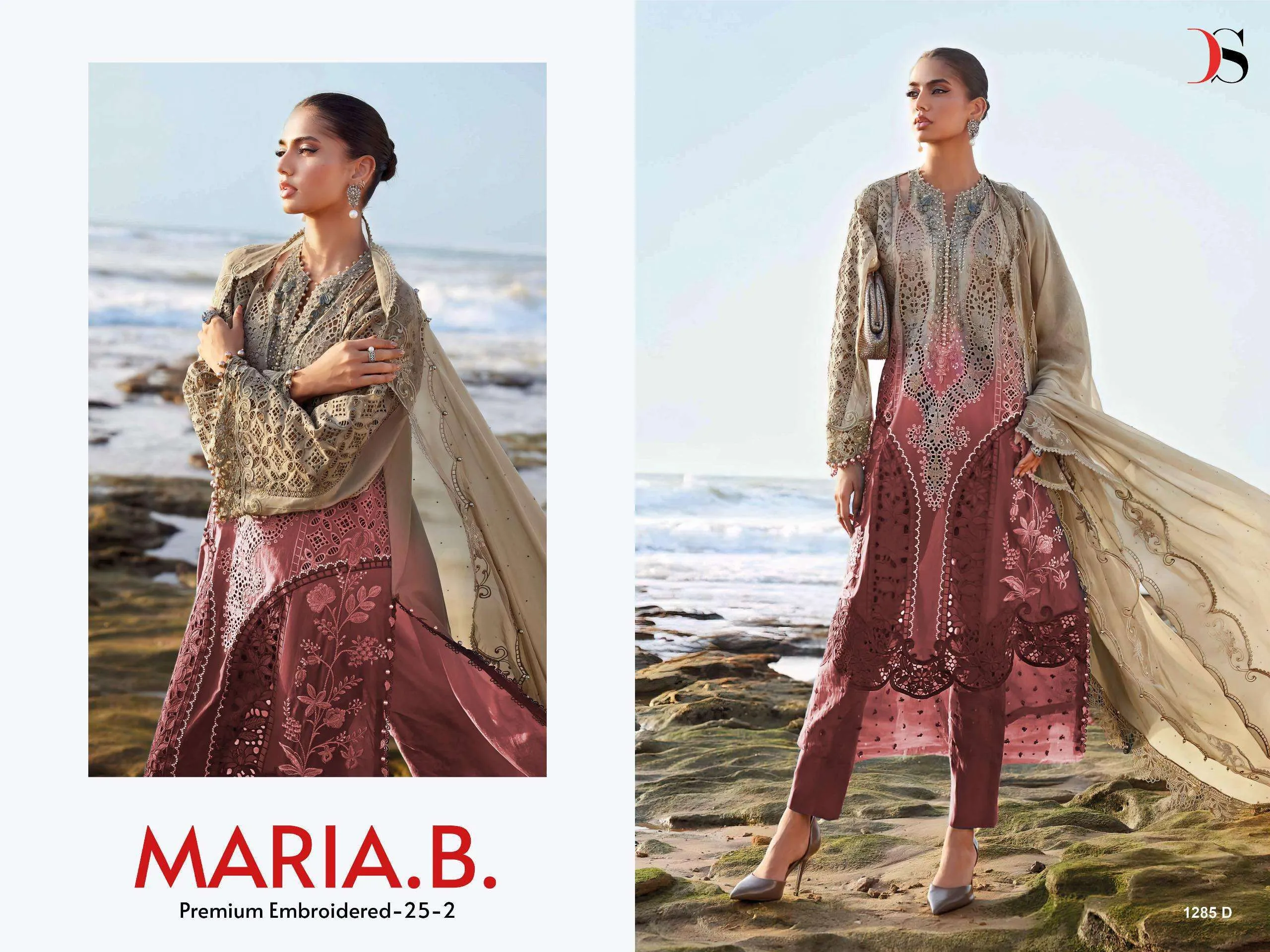 Deepsy Suits Maria B Premium Embroidered 25 Vol 2 Hit Design 1285