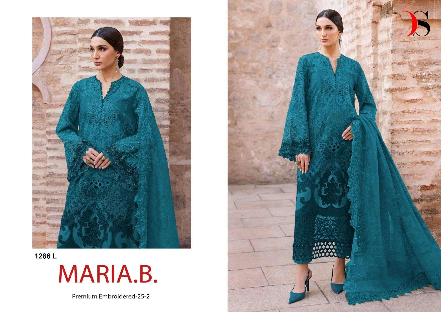 Deepsy Suits Maria B Premium Embroidered 25 Vol 2 Hit Design 1286