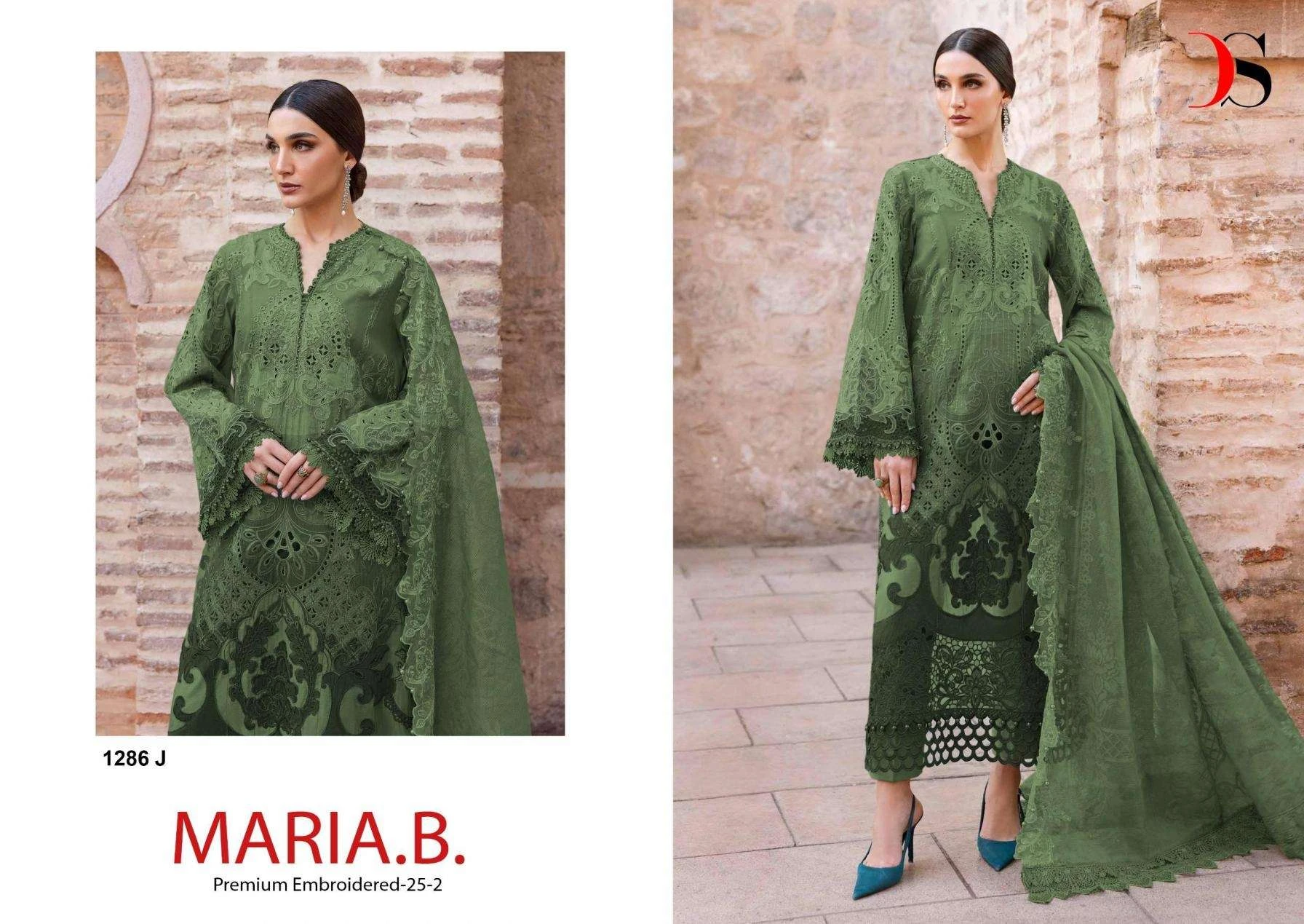 Deepsy Suits Maria B Premium Embroidered 25 Vol 2 Hit Design 1286