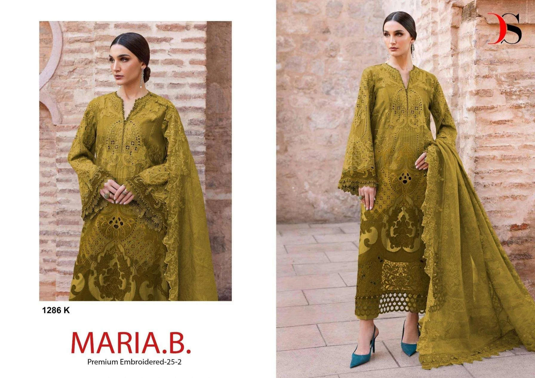Deepsy Suits Maria B Premium Embroidered 25 Vol 2 Hit Design 1286