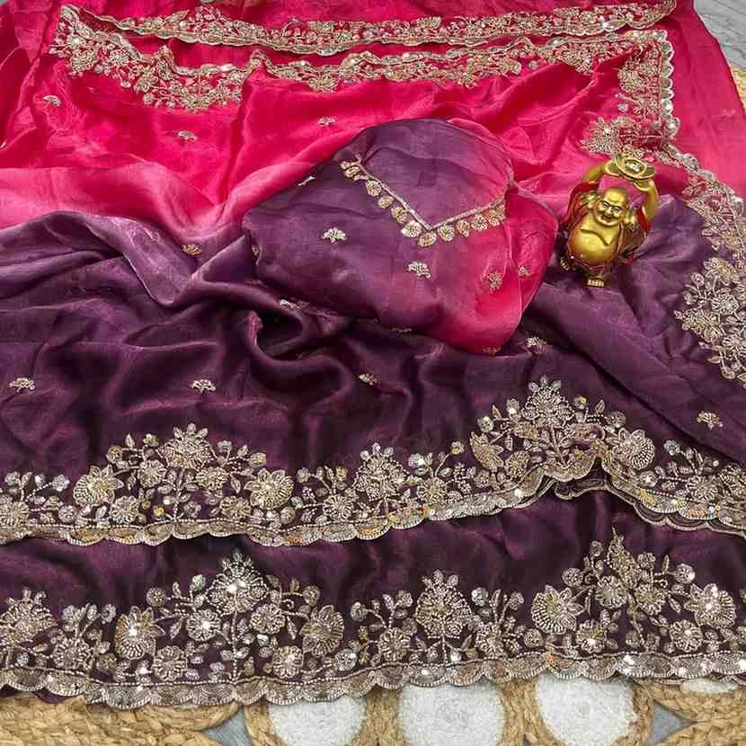 Ds 732 Space Silk Sequence Wedding Wear Saree Collection