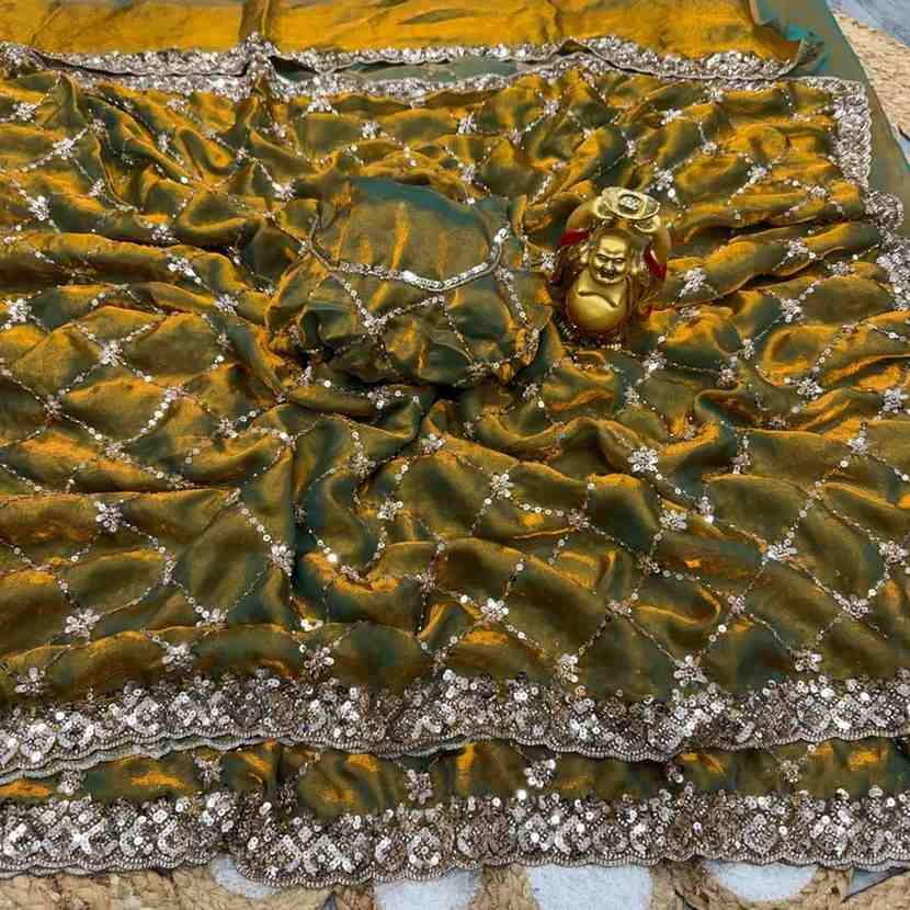 Ds 787 Pure Space Silk Handworked Party Wear Designer Saree Collection