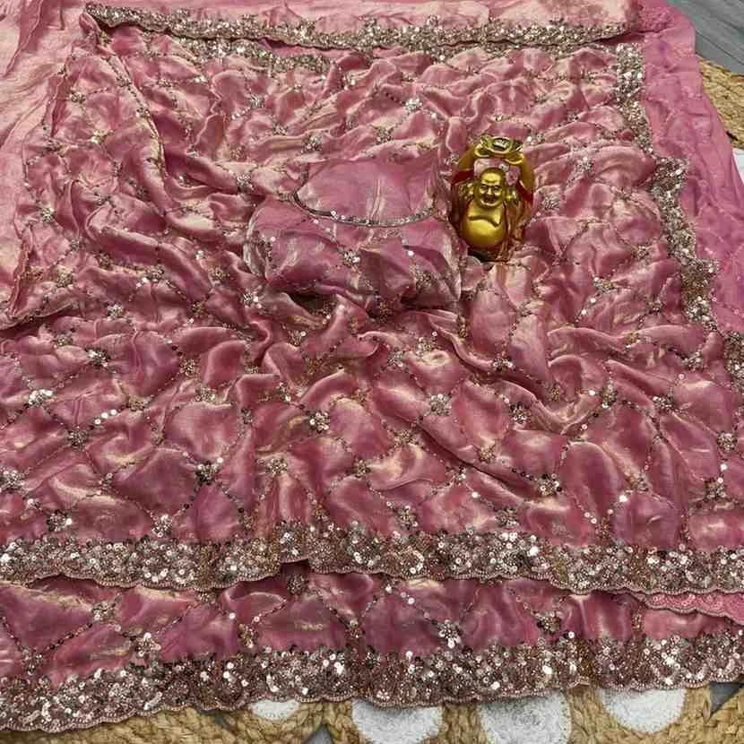 Ds 787 Pure Space Silk Handworked Party Wear Designer Saree Collection