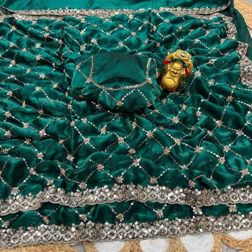 Ds 787 Pure Space Silk Handworked Party Wear Designer Saree Collection