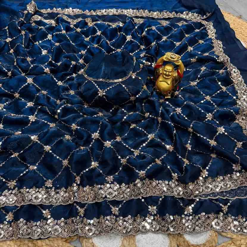 Ds 787 Pure Space Silk Handworked Party Wear Designer Saree Collection