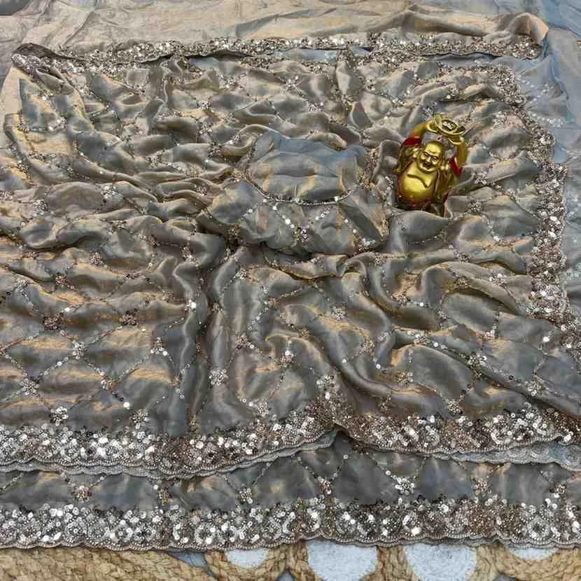 Ds 787 Pure Space Silk Handworked Party Wear Designer Saree Collection