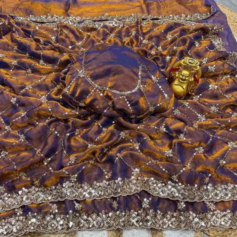 Ds 787 Pure Space Silk Handworked Party Wear Designer Saree Collection