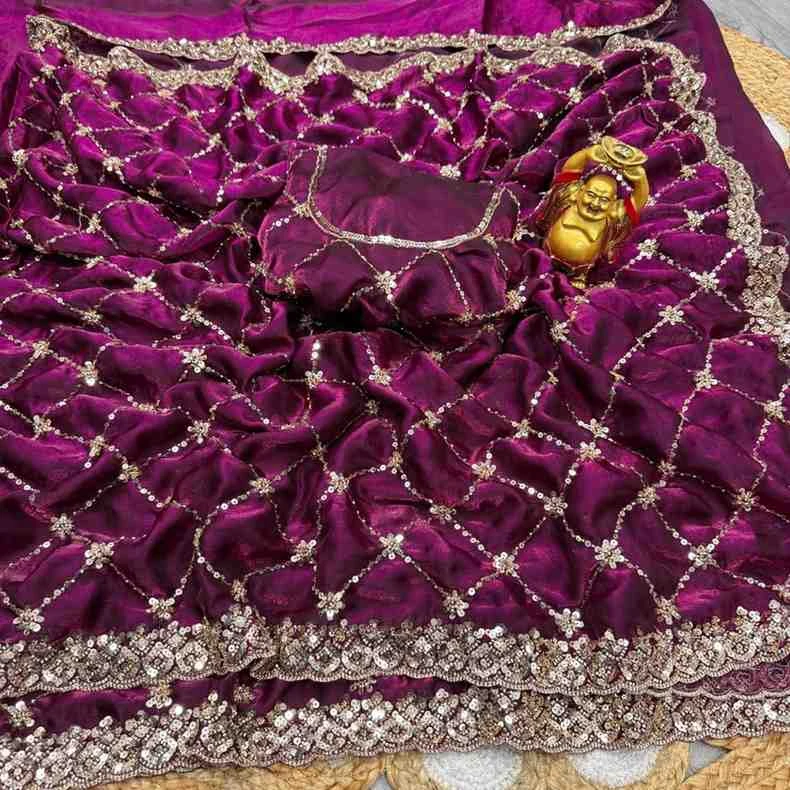 Ds 787 Pure Space Silk Handworked Party Wear Designer Saree Collection