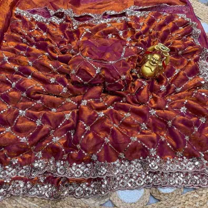 Ds 787 Pure Space Silk Handworked Party Wear Designer Saree Collection