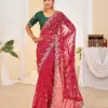 Jalnidhi Ful Patti Georgette with Embroidery Bandhani Saree Collection
