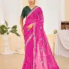 Jalnidhi Ful Patti Georgette with Embroidery Bandhani Saree Collection
