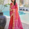Jalnidhi Saloni Moss Chiffon with Fancy Bandhani Printed Saree Collection