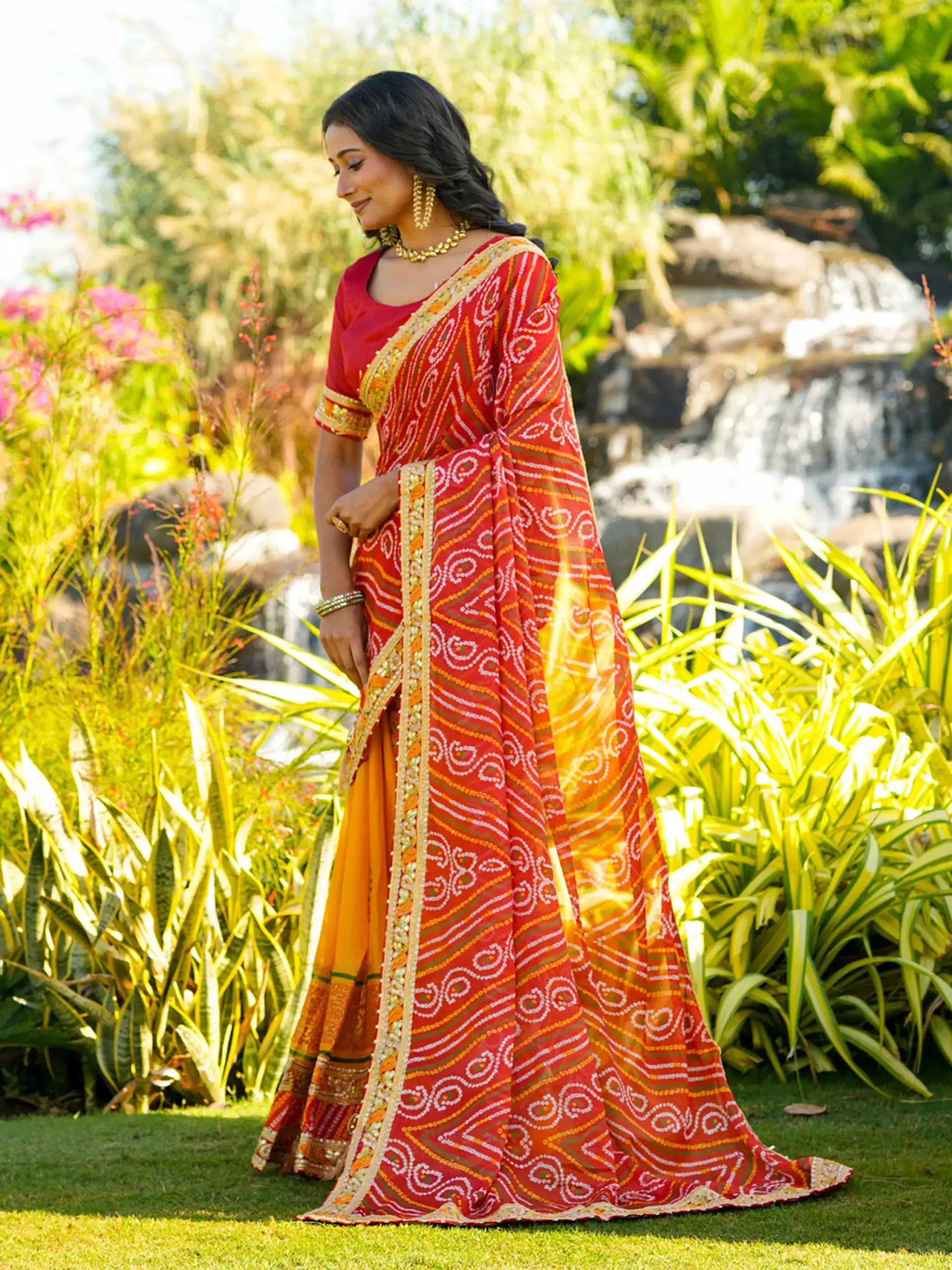 Jalnidhi Swarna Moss Chiffon with Work Saree Collection