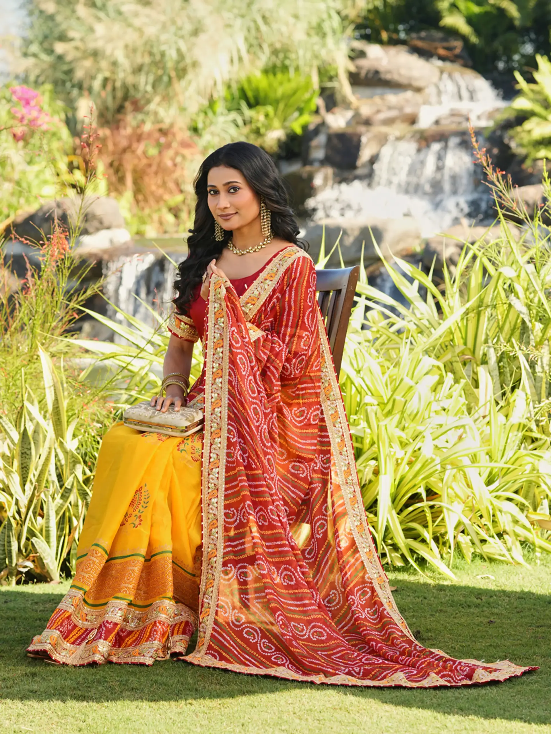 Jalnidhi Swarna Moss Chiffon with Work Saree Collection