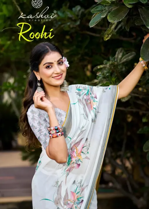 Kashvi Roohi Raga Digital Printed Casual Wear Saree Collection