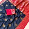 Kc 201 Khadi Crepe Georgette Zari Work Saree Collection