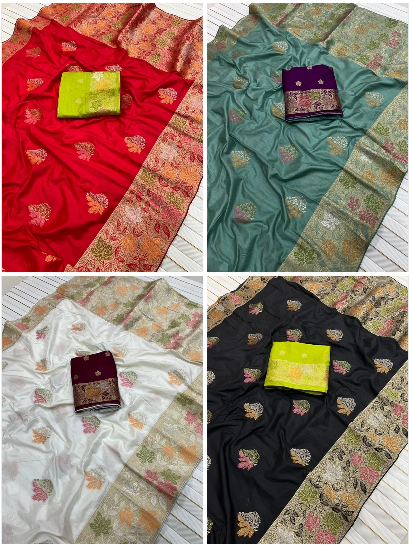 Kc 205 Dola Silk Zari Weaving Saree Collection