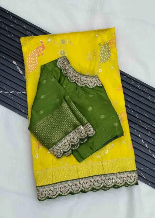 Kc 206 Pure Dola Silk Embroidered Saree Collection