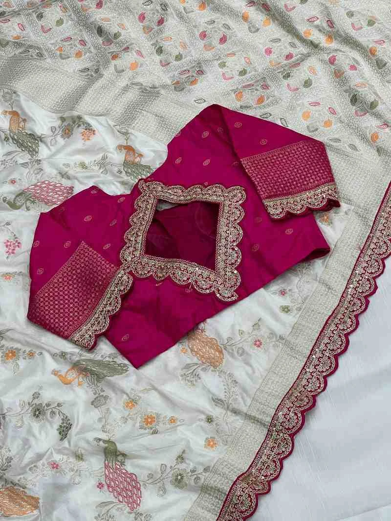 Kc 206 Pure Dola Silk Embroidered Saree Collection