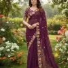 Kc 38 Georgette Sequence Thread Worked Party Wear Saree Collection