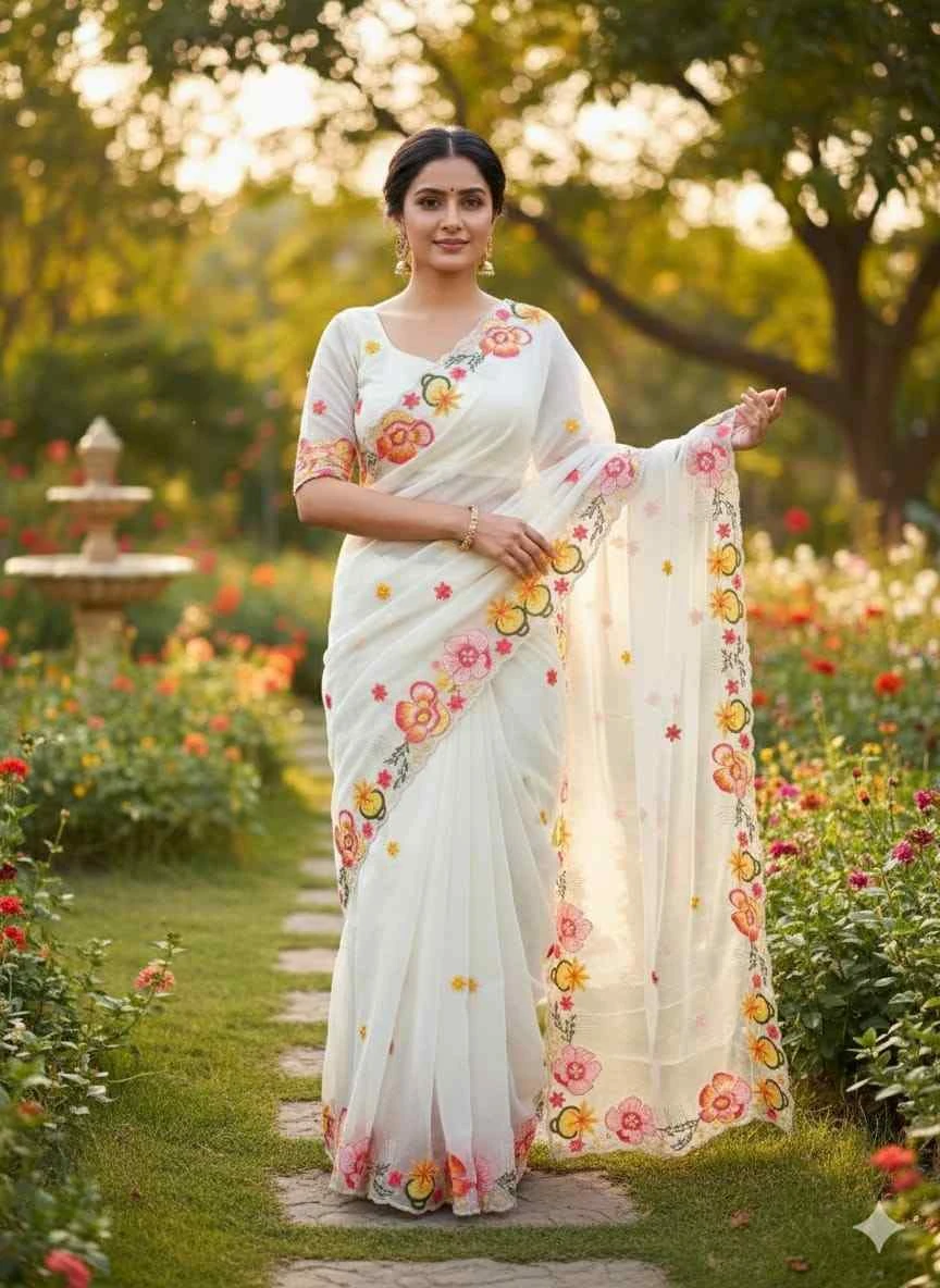 Kc 39 Georgette Sequence Party Wear Saree Collection