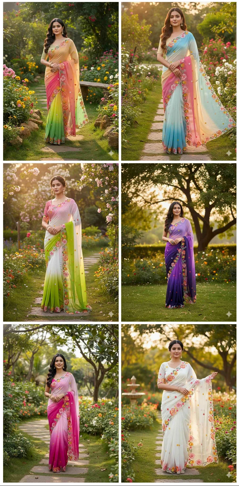 Kc 39 Georgette Sequence Party Wear Saree Collection
